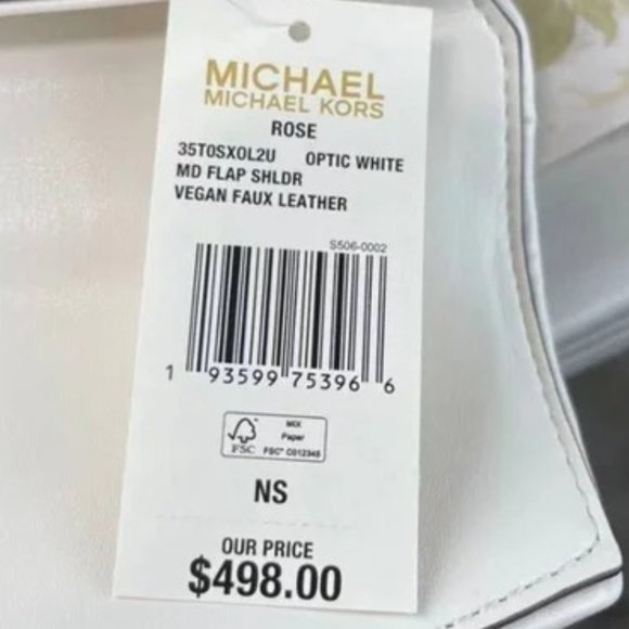 Michael Kors NEW! Rose Medium Quilted Flap Shoulder Handbag w/Tags - Picture 6 of 13